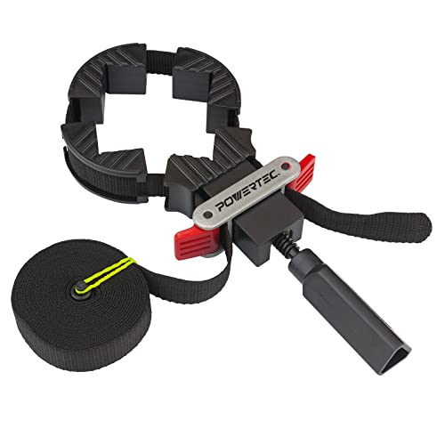 POWERTEC 71017 Quick Release Band Clamp | Woodworking Frame Clamping Strap Holder - WoodArtSupply