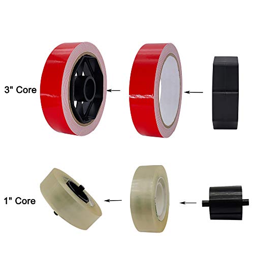 Tape Dispenser, Heat Press Tape Dispenser, Desk Heat Tape Dispenser 6.3 x 2.5 x 3.4 Inch, Holder Fits 1" and 3" Core (Black) AWEI AZHI