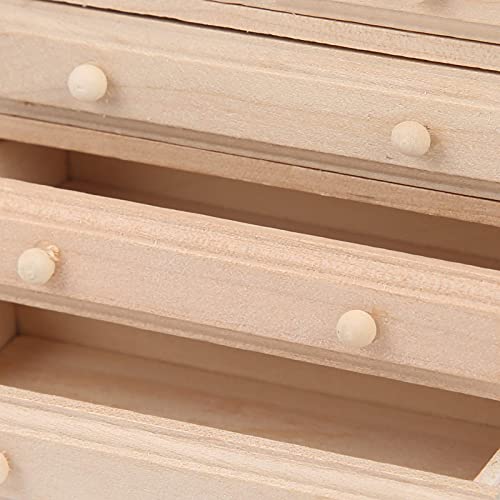 Fippkargo 1:12 Wooden Table Square 8 Button Dollhouse Movement Cabinet Sleeping Cabinet Mini Furniture Solid Wood Miniature Model Beautiful Color Kit Fippkargo