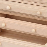Fippkargo 1:12 Wooden Table Square 8 Button Dollhouse Movement Cabinet Sleeping Cabinet Mini Furniture Solid Wood Miniature Model Beautiful Color Kit Fippkargo
