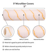 17 Piece Paint Roller Set - Paint Rollers 9"4", Paint Roller Frame，Paint Trays, Microfiber Roller Cover, Paint Kit for House Painting,Paint Brushes Voomey