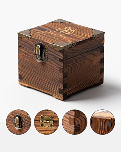 small wooden box with hinged lid decorative,personalized keepsake boxes for women,rustic square wooden gift box,Covered with soft velvet jewelry box Lauarts