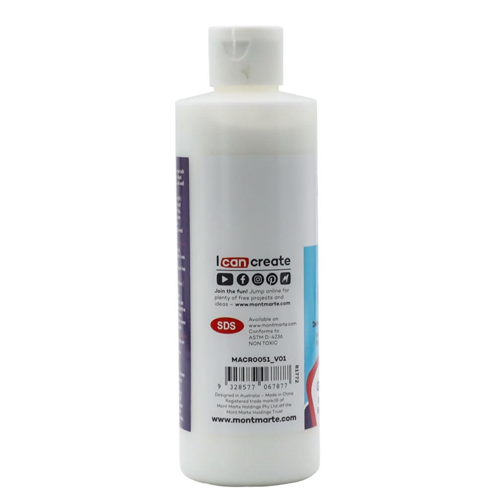 Mont Marte Deco Pudge Craft Varnish Signature 236ml (8 US fl.oz) – Gloss, Multi-Purpose Clear Craft Sealer, Varnish and Decoupage Glue, Ideal for MONT MARTE