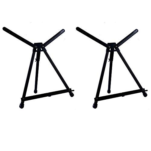 Mont Marte Signature Tabletop Easel 2 Pack with Wings, Holds Canvases up to 20in (50cm) in Height, Angle Adjustment, Includes Carry Bag - WoodArtSupply