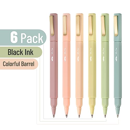 Mr. Pen- Aesthetic Pens, 6 Pack, Black Ink, Fast Dry, No Smear Bible Pens No Bleed Through, Fine Point Pen, Ballpoint Pens Ballpoint, Fine Tip Pens Mr. Pen