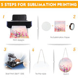 Beeveer 10 Pcs Round Sublimation Door Hanger Blanks 10 x 10 Inch Wall Hanging MDF Wood Blanks Unfinished Wooden Blank Wood Sign Circle Sublimation Beeveer