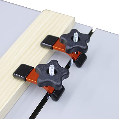 O'SKOOL 2 Pack Mini Hold Down Clamps Kit, 3-1/3” L x 1” Width T-Track CNC Router Clamp - WoodArtSupply