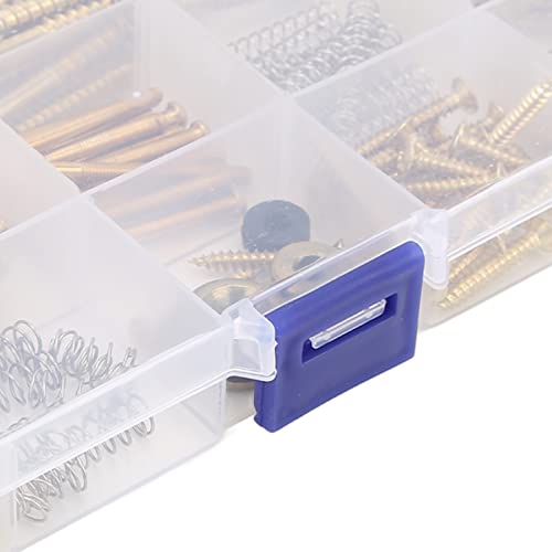 Electric Guitar Screw Kit Multiple Sizes Guitar Metal Repairing Tool Kit with Screws Washers and Springs Repair Fasteners(gold) Walfront