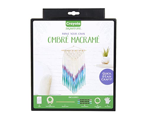Crayola DIY Macrame Wall Hanging Kit, Ombre Macrame Supplies, Gift, Ages 14, 15, 16, 17 Crayola