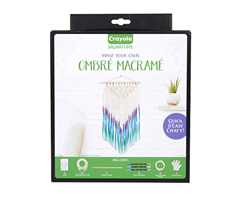 Crayola DIY Macrame Wall Hanging Kit, Ombre Macrame Supplies, Gift, Ages 14, 15, 16, 17 - WoodArtSupply