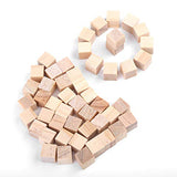 Hand Made Material, Blocks Wood Cubes for DIY Crafts Handmade Woodcrafts Kids Toy Home Decor Square Wooden Arts and Crafts Craft Collection (10mm (50 AYNEFY