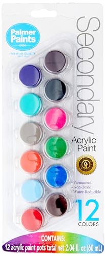 Cra-Z-Art Palmer Paint Acrylic Secondary 12ct Pots Cra-Z-Art