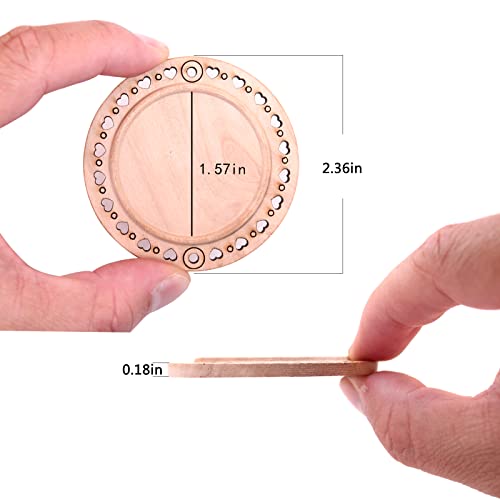 CBCMY Natural Wood Slices 40 Pcs 2.36inches Craft Unfinished Wood kit Predrilled with Hole Wooden Circles for Arts Wood Slices Christmas Ornaments CBCMY