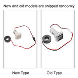 LED Display Voltmeter, Voltage Tester Current Detector Square 22mm Dual Display Panel Voltmeter Ammeter AC 0-100A 60-500V Meter Indicator (White) Hyuduo