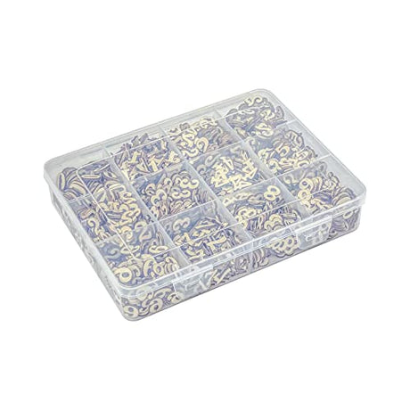 Cregugua 1692 Pieces 15mm Mini Wooden Numbers 9/16 inch Tiny Unfinished Wood Numbers 0-9 for DIY Scrapbooking Crafts Cregugua