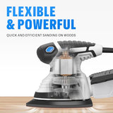 Bielmeier Electric Sander with 12-Piece Sandpaper(60 Grit×3,80 Grit ×3,100 Grit×3,120 Grit × 3) with Efficient Dust Collection System Bielmeier
