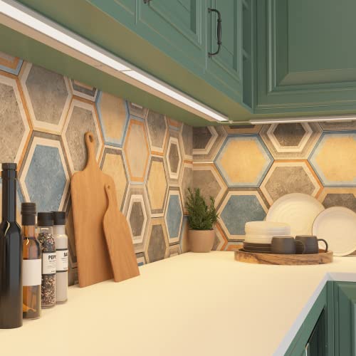 LAGOM 22" Direct Wire Dimmable LED Under Cabinet Lights, Selectable 2700K/4000K/5000K, Selectable Brightness, White Finish, UC0122WH27 LAGOM