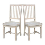 International Concepts Pair of Mission Side Chairs, Unfinished IC International Concepts