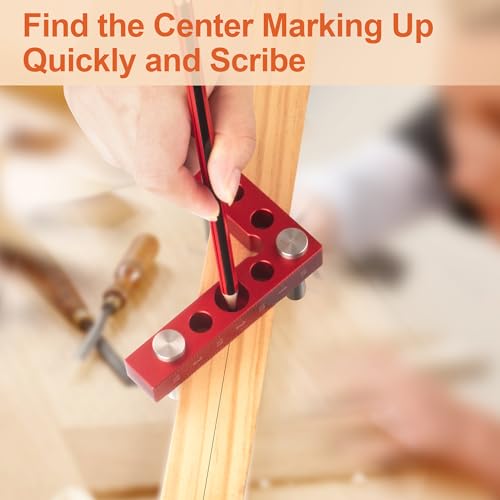 2Pack Mini Small Square Center Finder Tool 90 Degree Precision Machinist Square Edge Marking Center Finder Woodworking Center Line Tool Wood Work SNADER