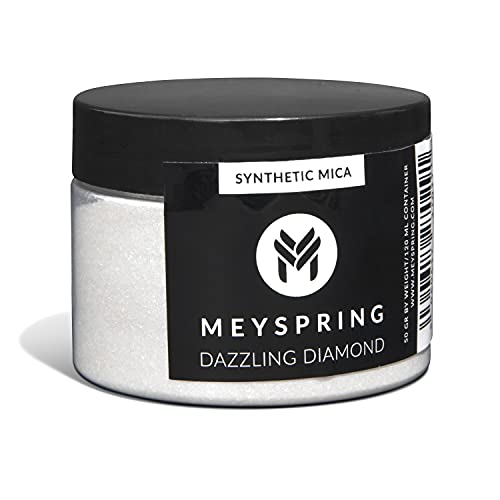 MEYSPRING Dazzling Diamond - White Glitter Mica Powder - Resin Glitter - White Mica Powder for Epoxy Resin - Resin Color - Mica Powder for Lip Gloss - WoodArtSupply