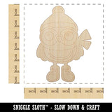 Winter Owl with Hat Scarf Unfinished Wood Shape Piece Cutout for DIY Craft Projects - 1/8 Inch Thick - 6.25 Inch Size Sniggle Sloth