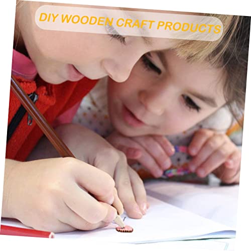 VILLCASE 75 Pcs owl Wood Chips Flowers for Crafts Micro Garden Animal Statue Wood Slices Unfinished Wood Crafts bass Wood Owl Charm Pendant Wood VILLCASE