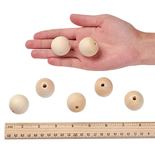 LiQunSweet 5000 Pcs 6x5mm Unfinished Wood Beads Natural Wooden Loose Beads Spacer Beads Round Charm Beads for Necklace Bracelet Jewelry Making Craft - WoodArtSupply