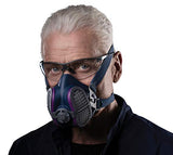GVS SPR456 Elipse P100 Nuisance Dust Half Mask Respirator with replaceable and reusable filters included, Medium/Large, Blue Elipse