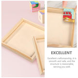 MAGICLULU 8 Pcs Toys Puzzle Unfinished Wood Serving Sundries Holder Toy Holder Unfinished Wood Tray Serving MAGICLULU