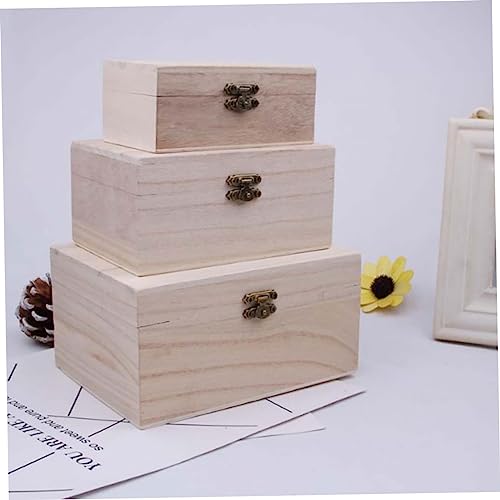 Zerodeko 25 Pcs Box DIY Wooden Box Jewellery Boxes for Women Wooden Keepsake Box Necklace Boxes Bulk Unpainted Wooden Boxes Unfinished Wooden Boxes Zerodeko