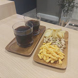 Cozinest Serving Platter Teak Wood – Rectangular Serving Tray 5 x 10 inches Party Wooden Platters Wood Tray for Display Fruit Snacks Dessert CoziNest