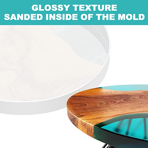Table Protective Mold Sntieecr 24 Inch Resin Table Molds, Large Round Epoxy Table Mold for C ...