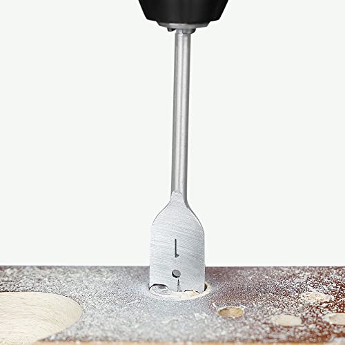 BeHappy 13 Piece Spade Drill Bit Set, Wood Drill Bit Set, Paddle Flat Bit Sets for Woodworking, Carbon Steel Paddle Flat Bit with Quick Change Shank, BeHappy