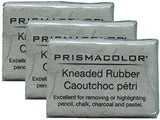 PRISMACOLOR Design Eraser, 1224 Kneaded Rubber Eraser, Grey (70531) (3 Pack) Prismacolor