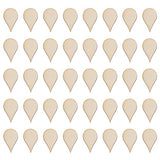 NOLITOY Decor 50pcs 30mm Wooden Shape Cutouts Wood Water Drop Shape Discs Slices Unfinished Wood Pieces Embellishment DIY Crafts Hanging Ornaments NOLITOY