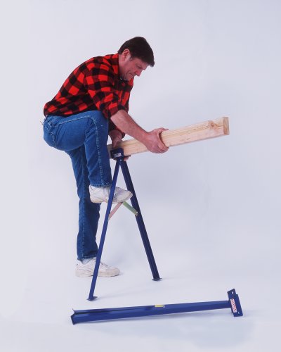 Guardian Fall Protection TS-27 27" Tall Sawhorse (includes legs for one sawhorse), Blue Powder Coat Finish - WoodArtSupply