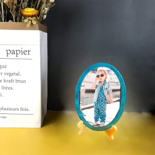 Resin Mold for Photo Frame Silicone Picture Frames Resin Molds for Casting Rectangle Oval Photo Frame Molds with Stand Holder for DIY Personalized metulip