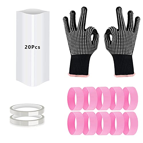Sublimation Blanks Silicone Bands for Sublimation Tumbler Heat Resistant Gloves Tape Sleeve Accessories Kit for 20 30 oz Skinny Straight Cups for