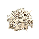 Amosfun 30pcs Laser Cut Wood Embellishment Hollow Out Wooden Rose Flower Shape Wood Discs Unfinished Wood Cutout for Arts Crafts DIY Decoration Amosfun