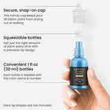 ARTEZA 3D Fabric Paint, Permanent Paint in 1 fl oz Fine-Tip Bottles, Art Supplies for Decorating T-Shirts, Ceramics, Textiles, and Glass Metallic, 1 ARTEZA