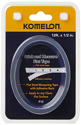 Komelon F12 12-Foot Stick and Measure Flat Tape Measure - WoodArtSupply