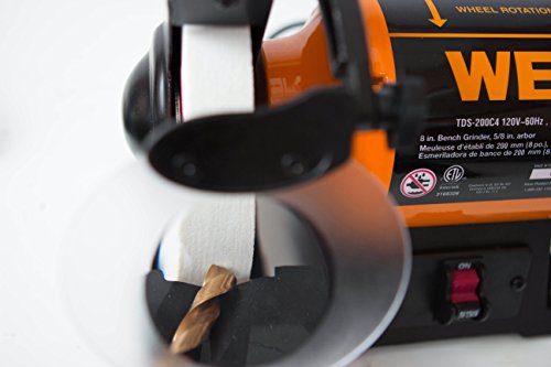 WEN BG4286 3-Amp 8-Inch Slow Speed Bench Grinder, Orange,black WEN