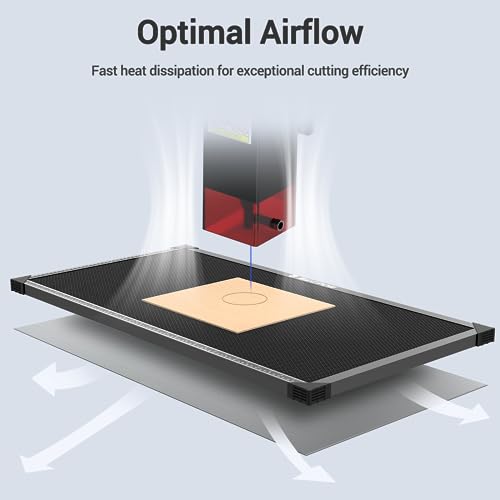 Mecpow Honeycomb Laser Bed, 450 x 850mm Honeycomb Working Table for Most Laser Engraver, Durable Steel Honeycomb Panel for Fast Heat Dissipation, - WoodArtSupply