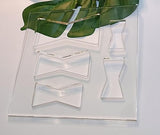 Bow Tie Router Templates,Classic Bow Tie Inlay Acrylic Router Template,Butterfly Inlay Templates,Router Templates for Woodworking (7.75x7.75") Yuxuanish