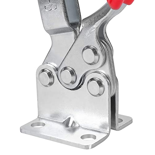 chfine 10 Pack Hold Down Toggle Clamps Woodworking Latch Antislip Red Hand Tool Holding Capacity Antislip Horizontal Heavy Duty Toggle Clamp 201B chfine