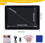 Kookoosmart LED Writing Message Board, Neon Glow Drawing Board, Light Up Flashing Box Message, Erasable Board Arts and Acrylic Kids Crafts Doodle, Kookoosmart