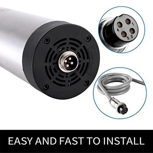 CNC Spindle Motor Kits, 110V 1.5KW Air Cooled Spindle CNC Spindle +110V 1.5KW VFD+Φ65mm Clamp Mount +Collet Set ER11+ Drill bits+ Wires+ Wrenches for Zhong Hua Jiang