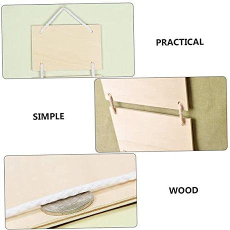 MAGICLULU 3pcs Drawing Board Unfinished Wooden Board Graffiti Wood Sign Engraving Wooden Plaques DIY Wood Pallet Sign DIY Banner Kids Handmade MAGICLULU