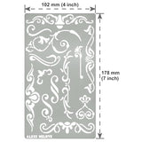 Aleks Melnyk No.4 Metal Journal Stencil, Wood Burning, Flowers and Vines, Ornament, Vintage, Stencil Patterns, Pyrography, Engraving, Template for Aleks Melnyk