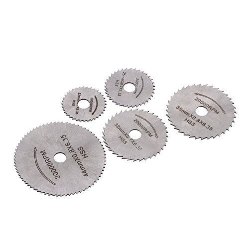 Pack of 5 Pcs Mini HSS Circular Saw Blade Cutting Blade Set with Extension Rod for Metal Cutter Power Or Wood Cutting Hilitand